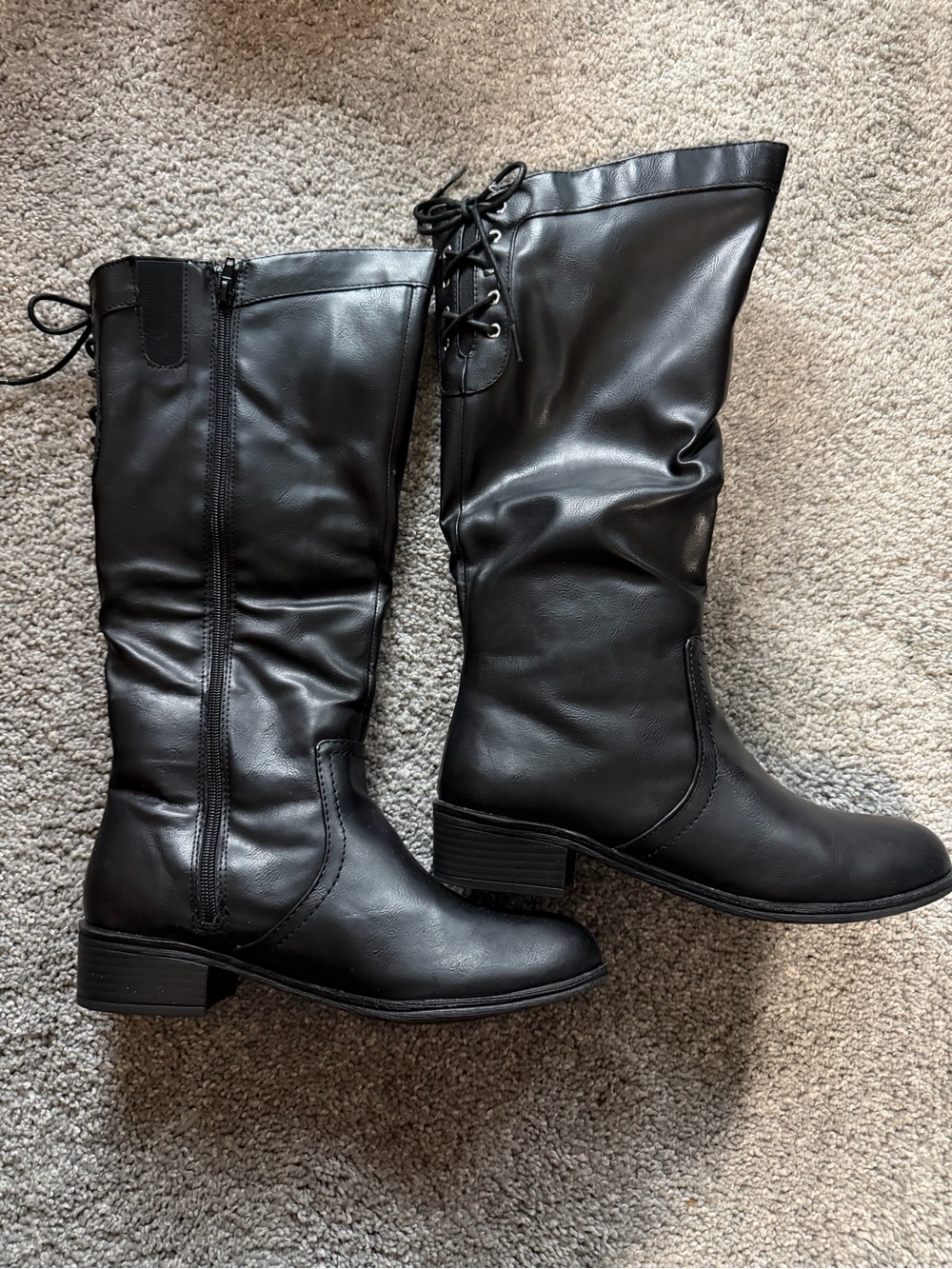 Black Knee High Boots